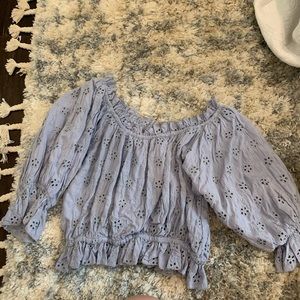 Light blue/ purple crop top